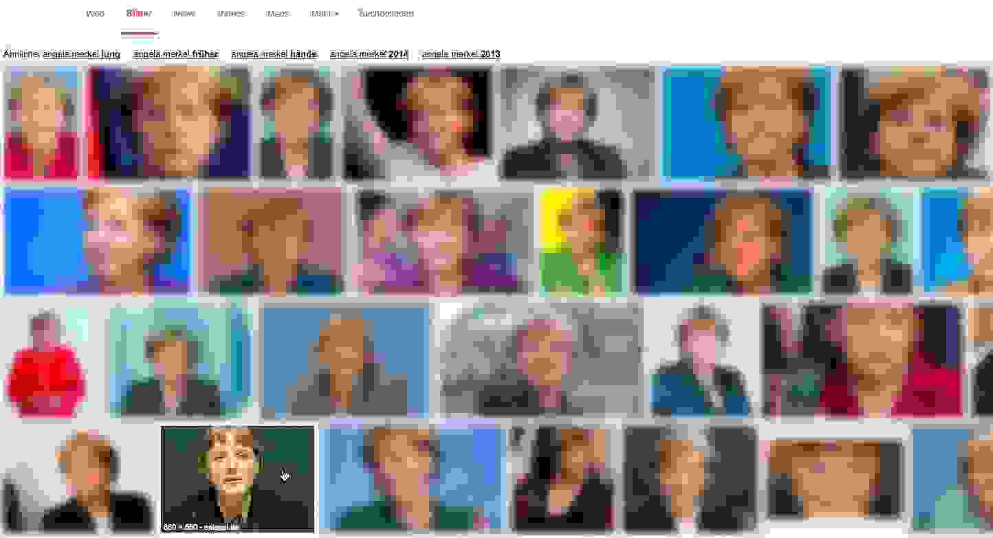 Chancellor Angela Merkel in the rankings