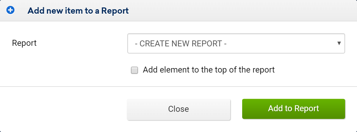 Create new report in the SISTRIX Toolbox
