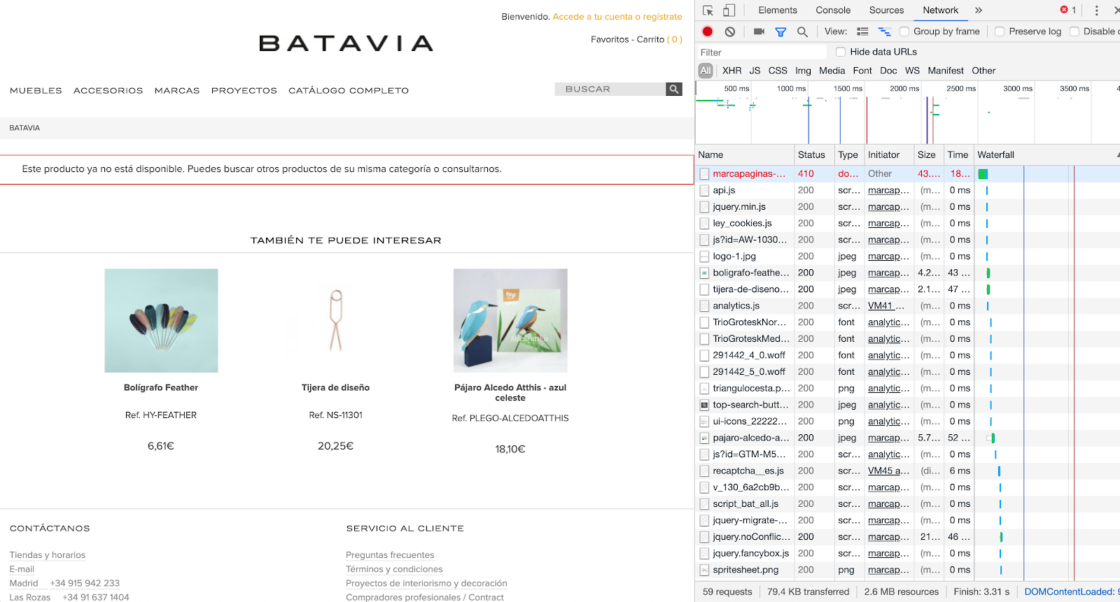 Use Chrome Web Tools to identify 410 errors.