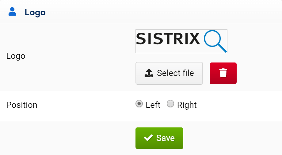 SISTRIX Toolbox: changing the logo in a design template for a report