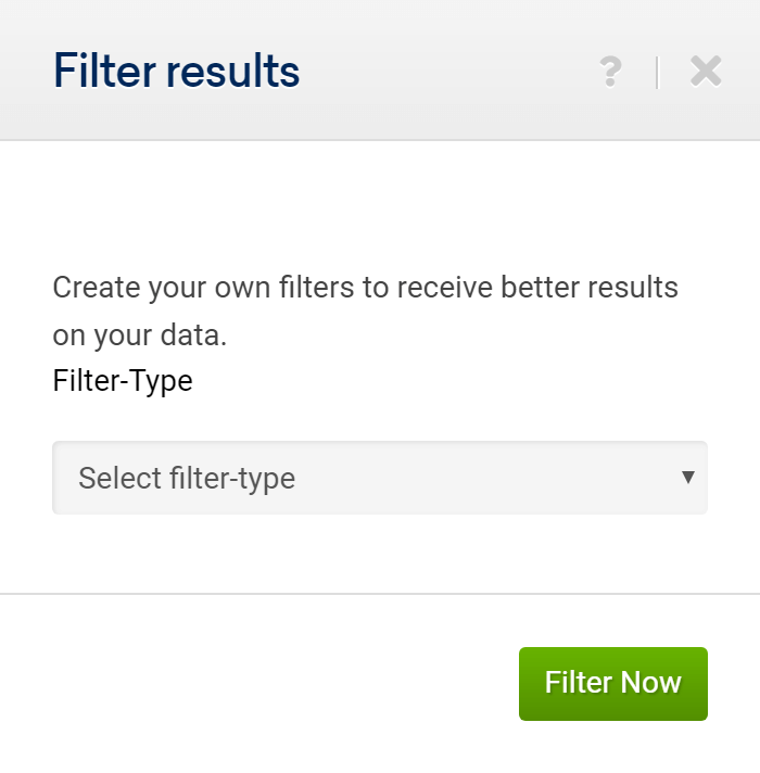 Filter list for URL Changes in the SISTRIX Toolbox