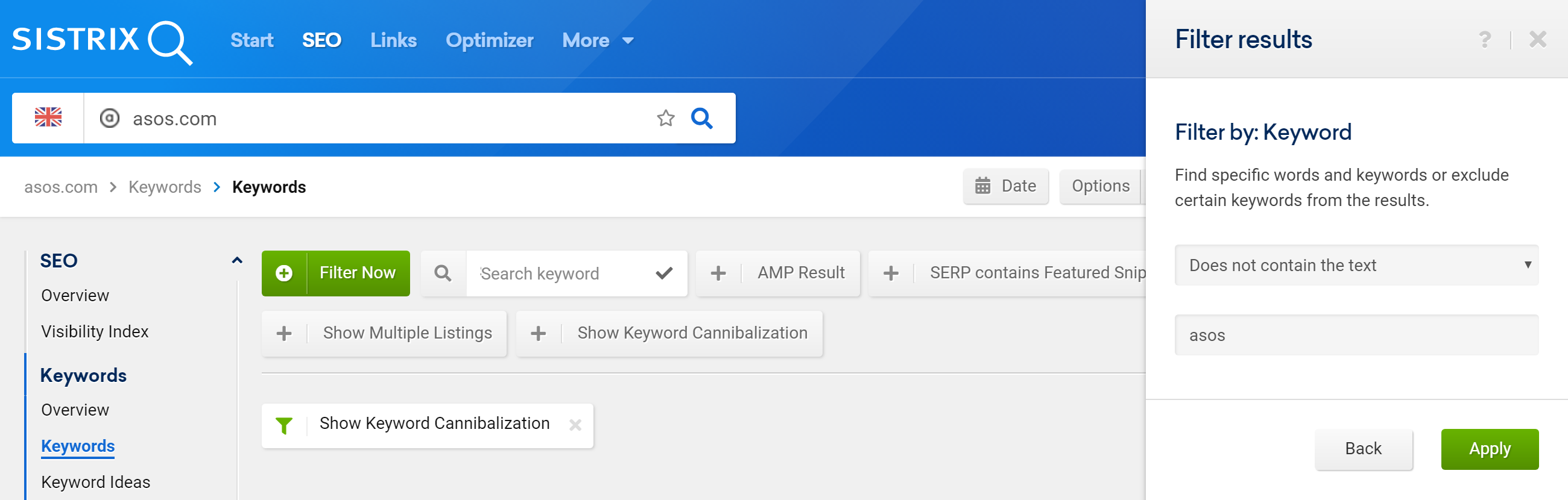How To Analyse And Fix Keyword Cannibalisation Sistrix