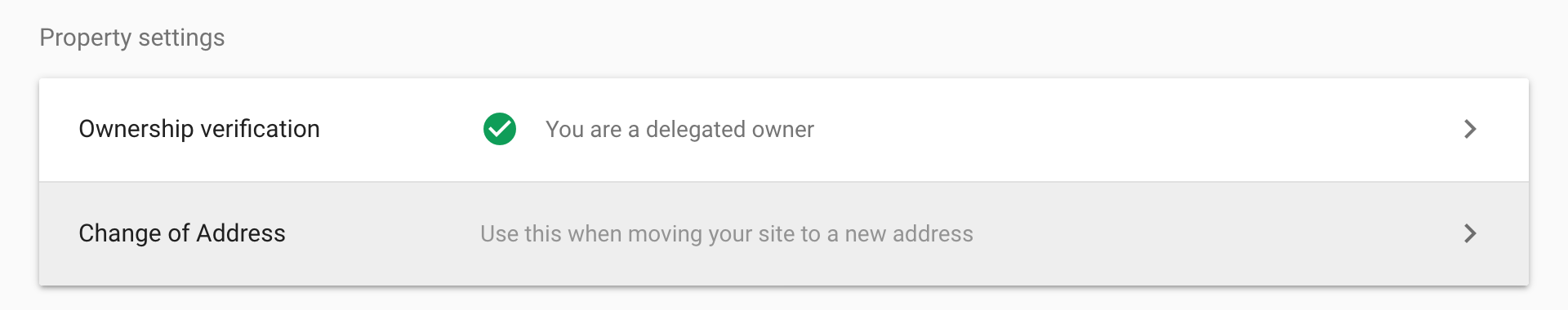 Address change of a domain in the Google Search Console