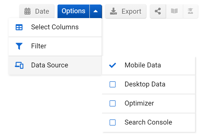 Keyword database selection