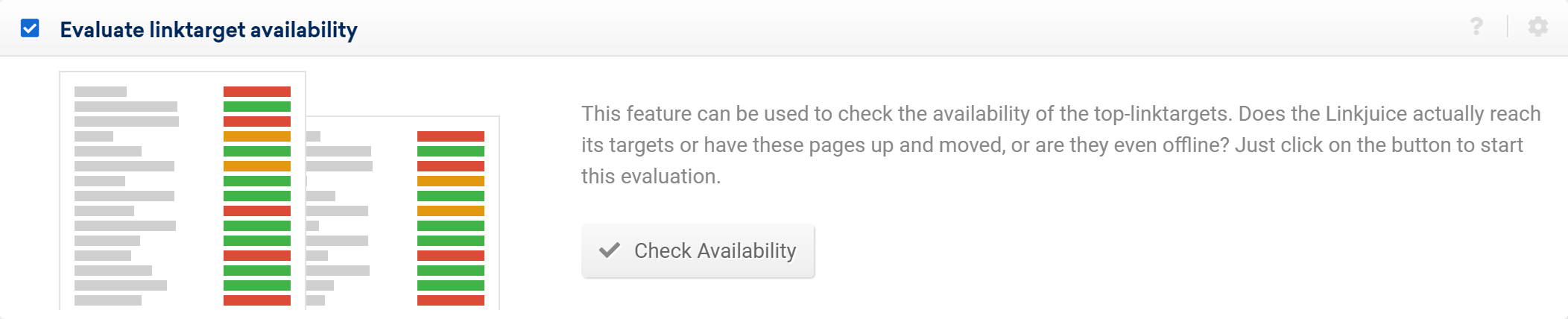 Evaluate the linktarget availability with the SISTRIX Toolbox