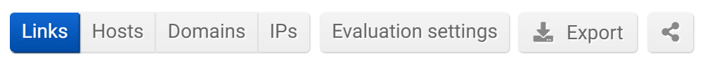 Options of a LinkRating project