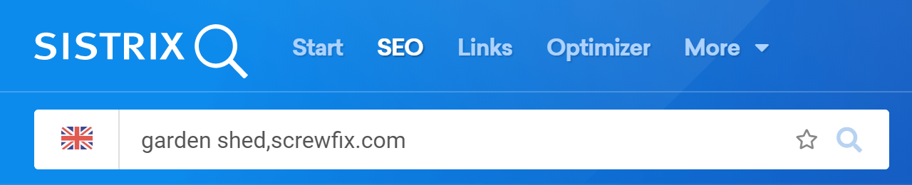 Write your domain and the keyword in the search bar to see its ranking history