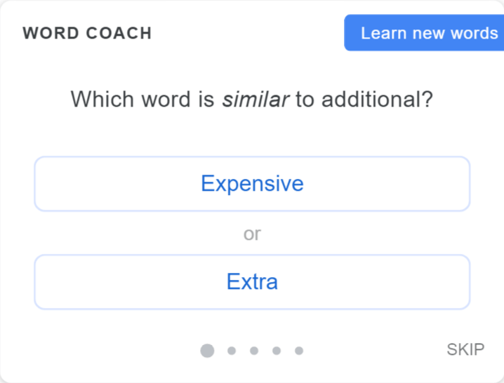 Google Word Coach