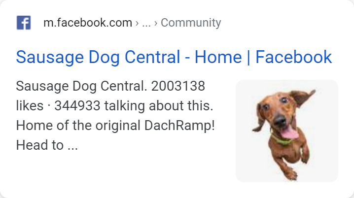 Example title tag in a search result.