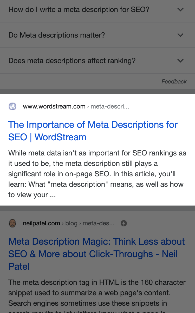 what does the optimal meta description