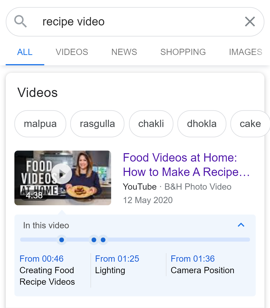 schema markup for youtube videos