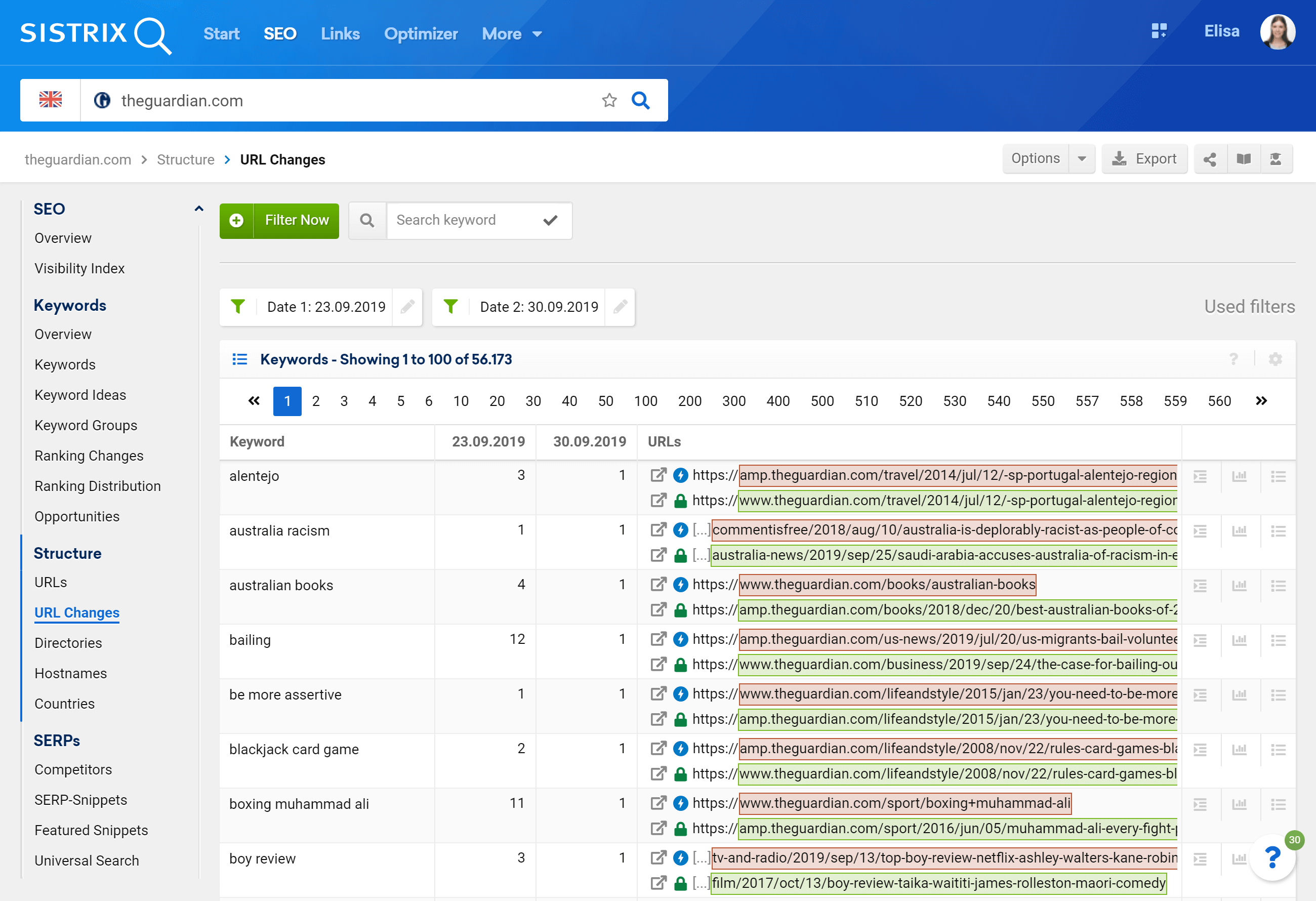 How to reach URL Changes in the Toolbox
