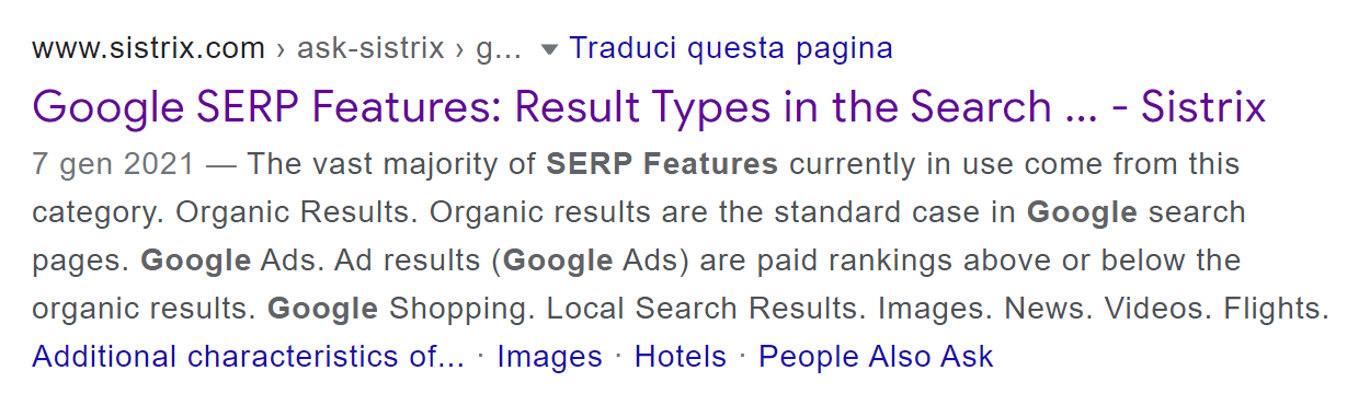 Cropped Title in the search results
