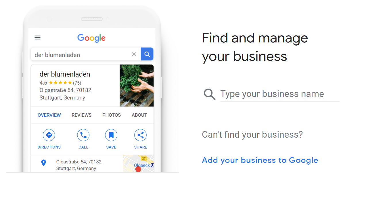 Adding a business in Google My Business