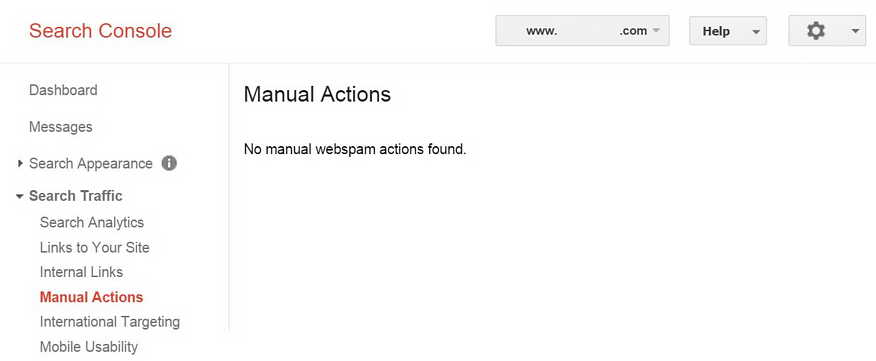 You will receive notifications about manual actions in the Google Search Console