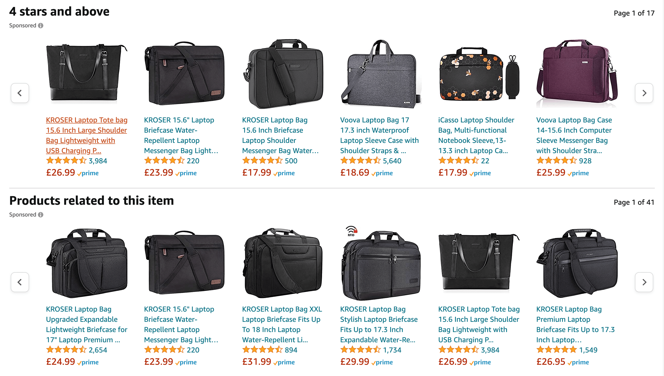 example sponsored product ads on Amazon