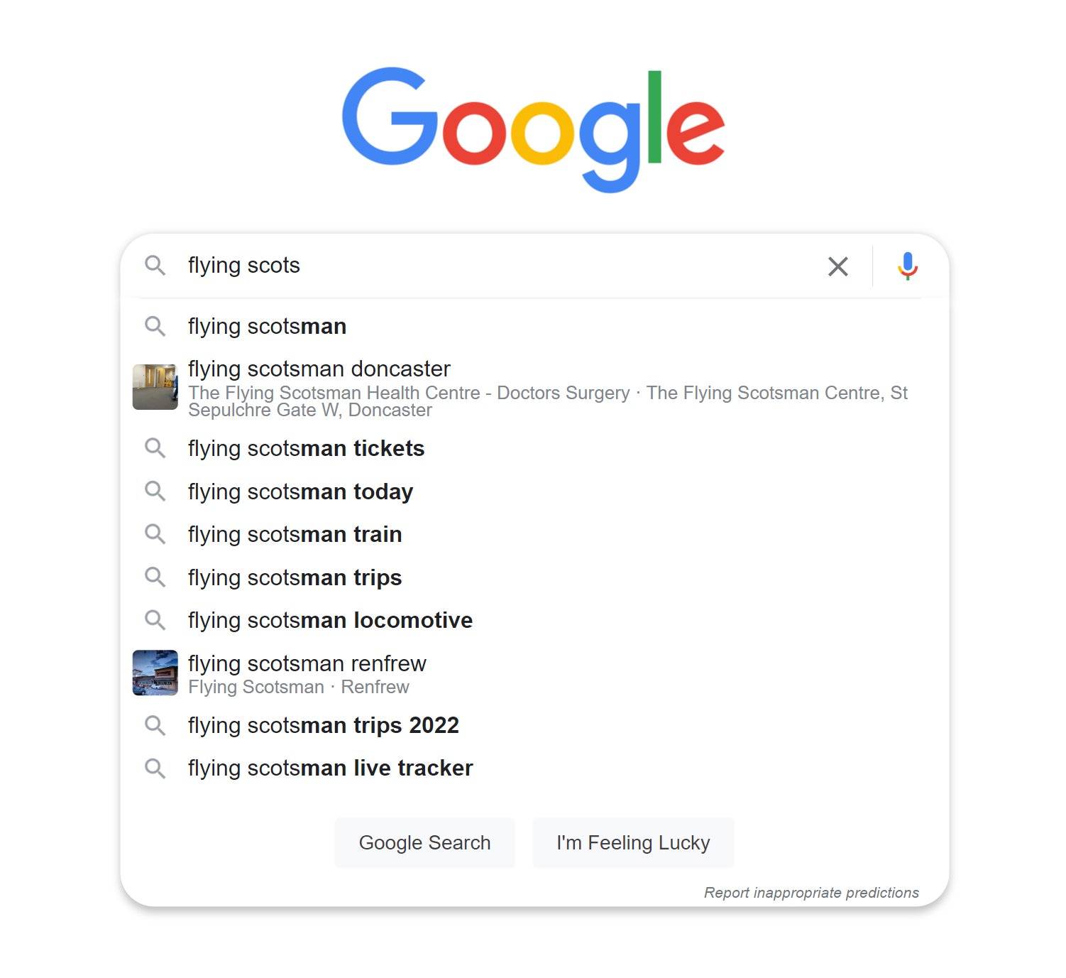 Google autocomplete example