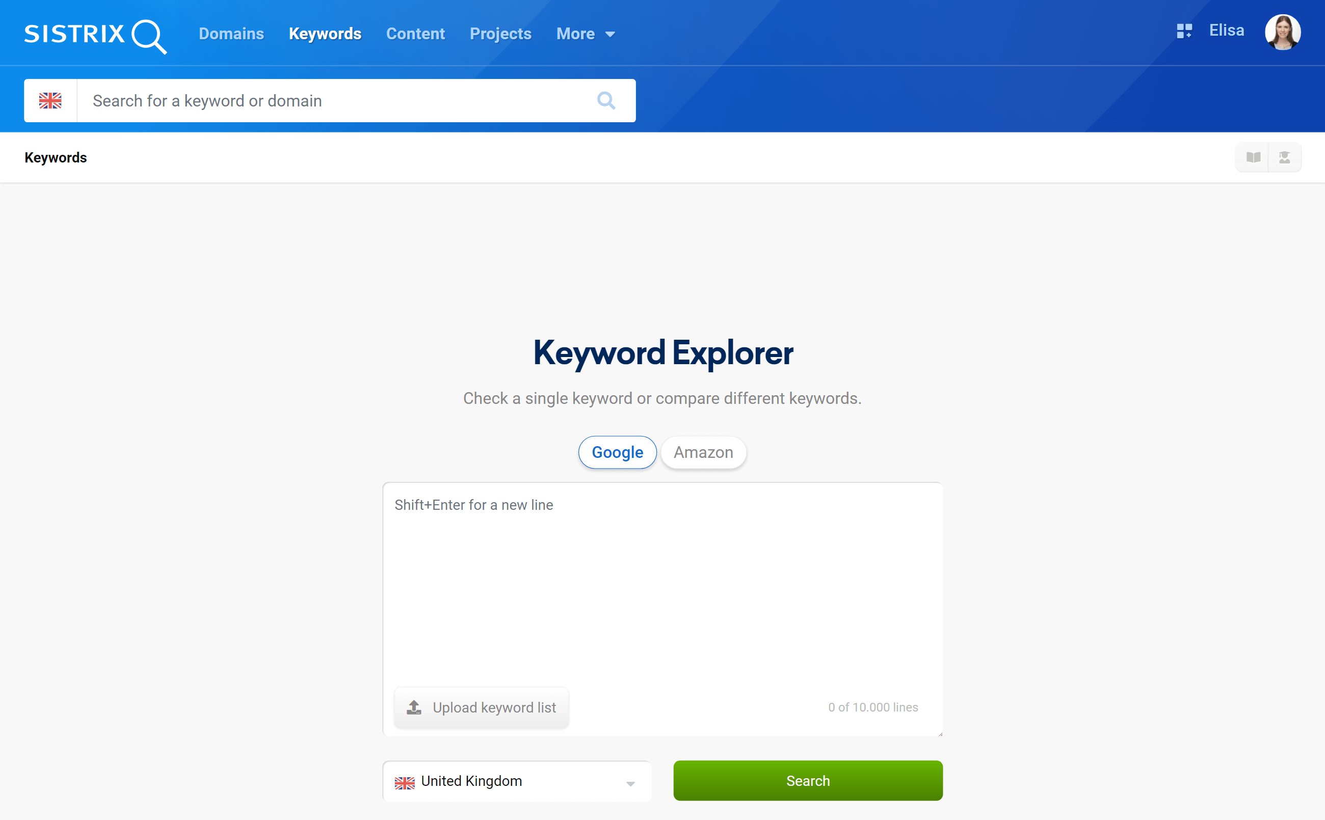 Keyword Explorer: check a single keyword or compare different ones
