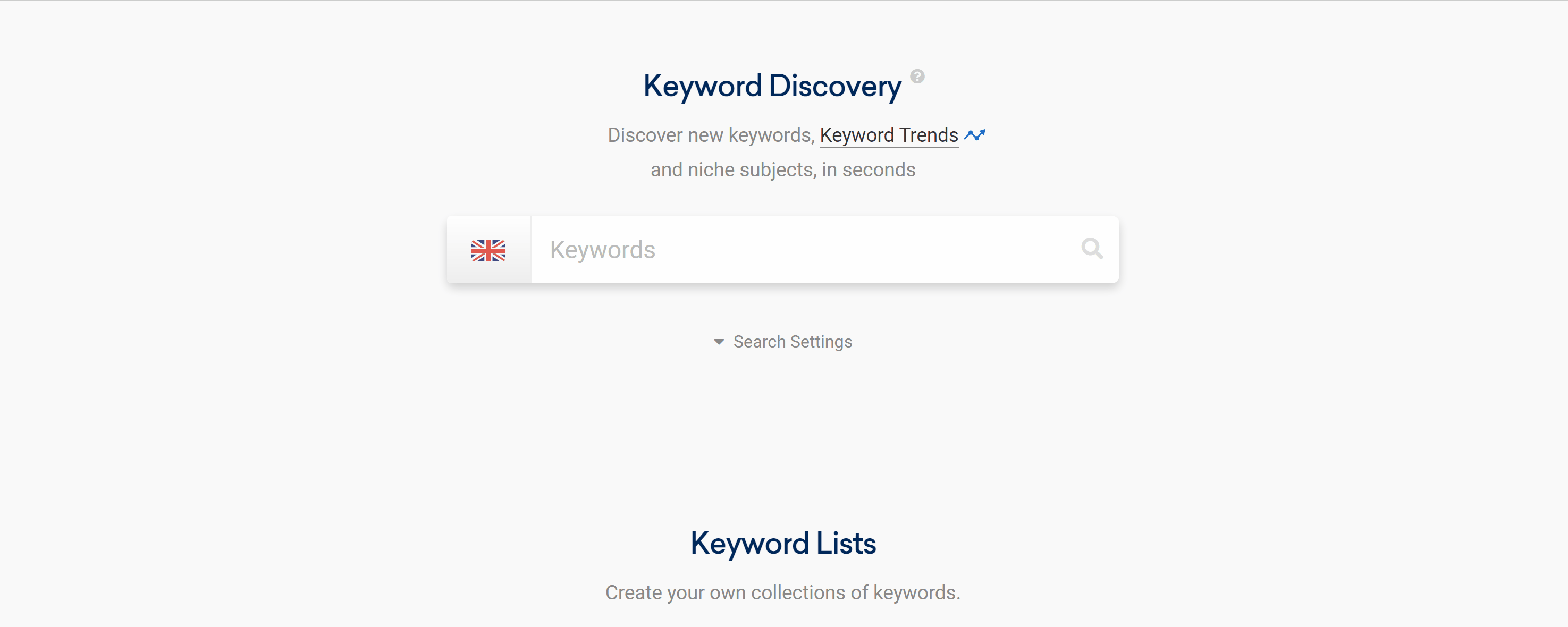 Keyword Trends section