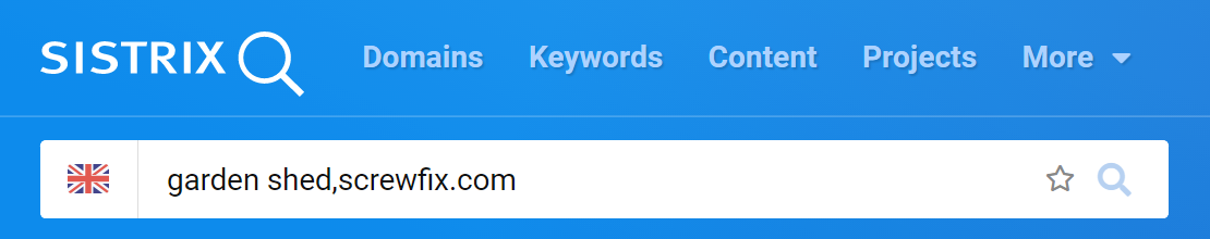 Write your domain and the keyword in the search bar to see its ranking history