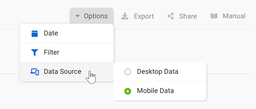 Options for the section "URL Changes" in the SISTRIX Toolbox