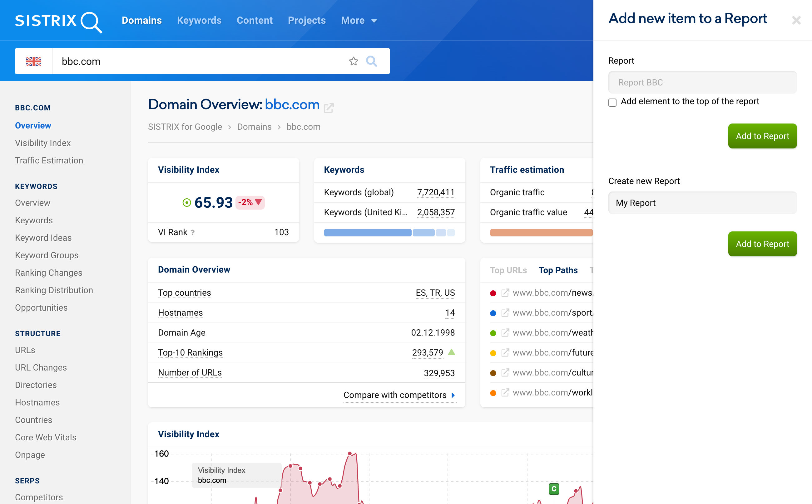 Add the box to an existing report or create a new report.