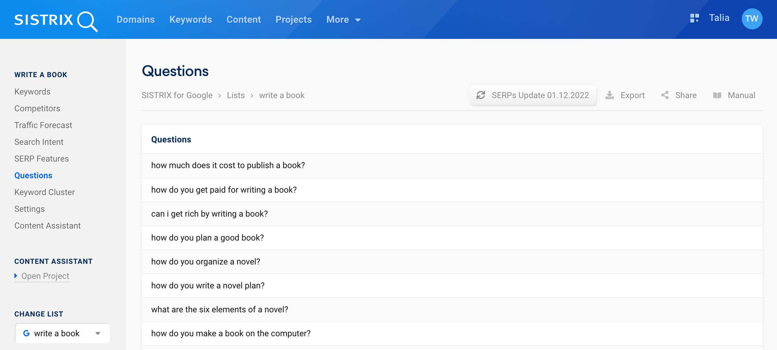 Typical questions related to the keyword list - write a book - are, for example, How much does it cost to publish a book? or How do you plan a good book? or How do you write a novel plan?