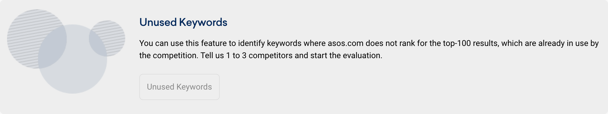The introduction box for the feature "Unused Keywords" in the "Opportunities" section in SISTRIX.