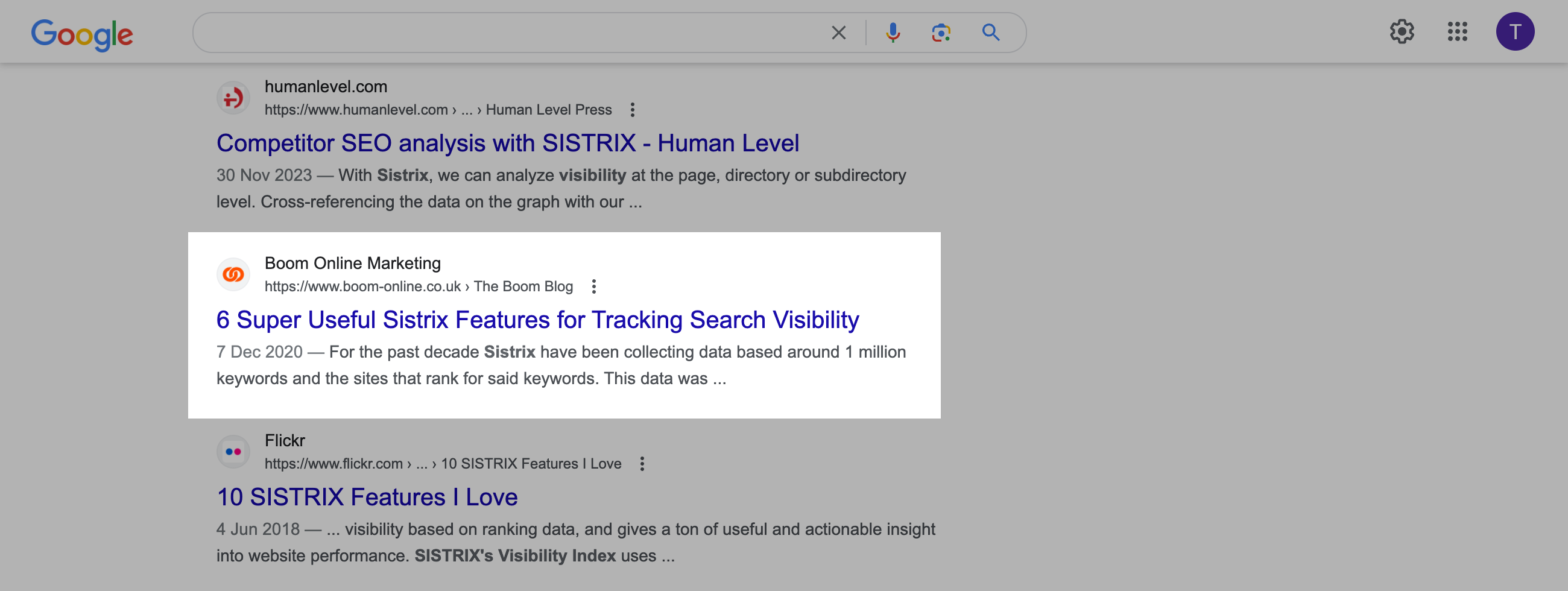 Search result in the Google SERPs. The title here has 62 characters and is not cut off.