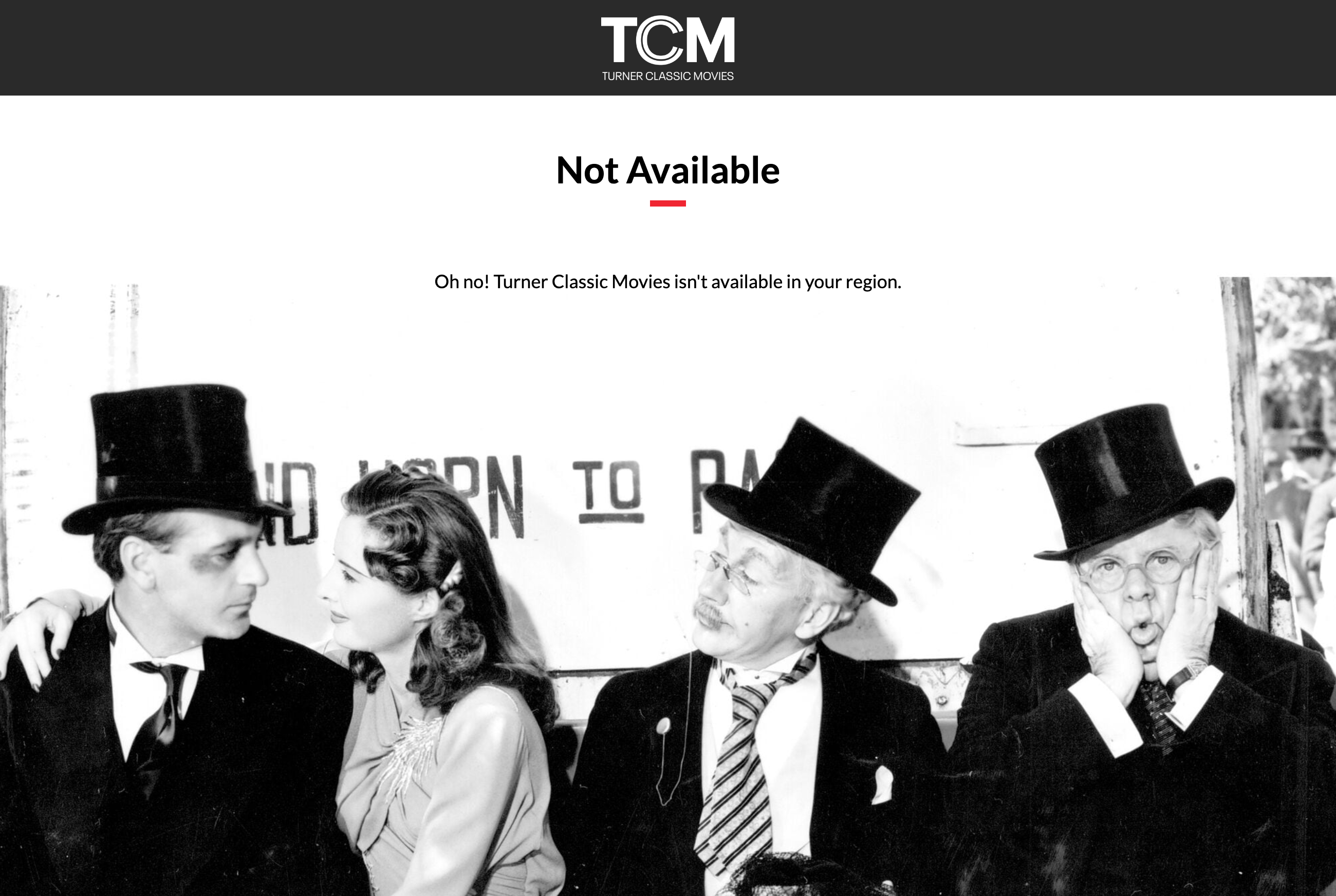 TCM not available page.