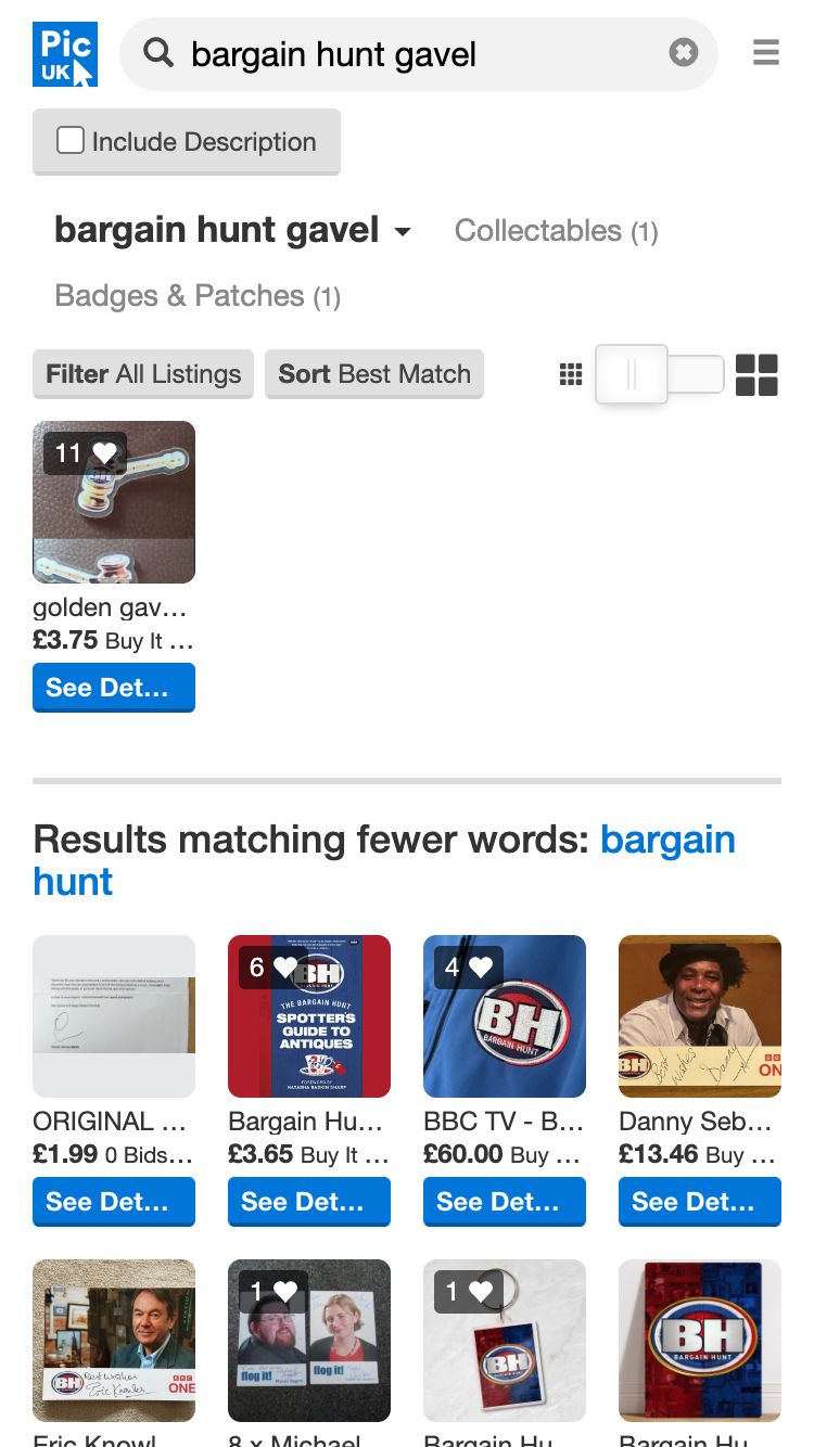 Example of what a search result could look like.